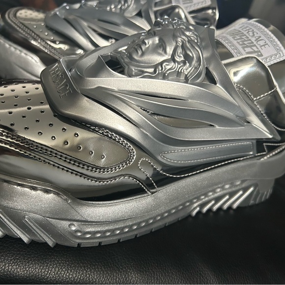 versace odissea sneakers silver size us size 12 - Picture 4 of 5